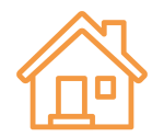 Home House with pointed roof and chimney